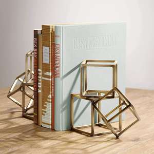 Porte-livres en métal contemporain et élégant pour la décoration de la maison, étagère de bureau, support de livre, produit tendance en gros - Product Image 4