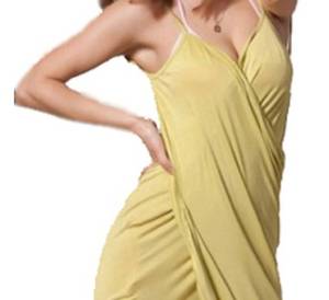 Blouses élégantes sans manches style bretelles avant et arrière même robe à col rond design de haute qualité avec coupe asymétrique à vendre - Product Image 1