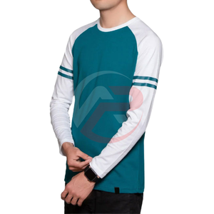 เสื้อยืดแขนยาวของผู้ชายผ้าฝ้ายโพลีเอสเตอร์แห้งเร็วและระบายอากาศได้ดีพิมพ์ลาย - Product Image 6