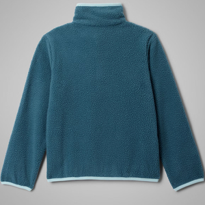 Solid Color Sweatshirt Fleece Material Button Closure Stand Collar Casual Wear Design With Customized Logo Design OEM Service - Product Image 6