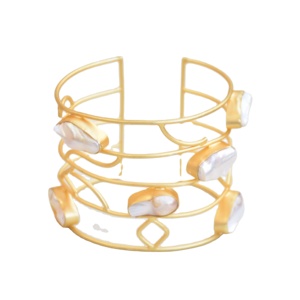 Pulsera Ajustable de Latón Chapada en Rodio, Joyería de Moda Unisex Hecha a Mano, Lista para Enviar al por Mayor - Product Image 2