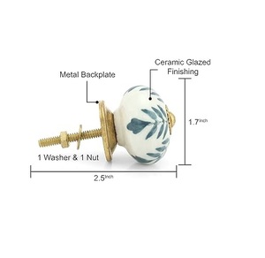 ลูกบิดมือจับเซรามิกแบบดึงลิ้นชักแบบย้อนยุคสไตล์อเมริกันผู้ผลิตฮาร์ดแวร์เฟอร์นิเจอร์ที่ยอดเยี่ยม & น่าดึงดูด - Product Image 6