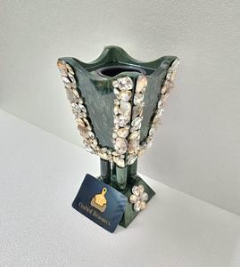 Creative Design Epoxy Resin Incense <b>Burner</b> Luxurious Embellished Large Crystal Rhinestone Floral Hand-made Eco-friendly Black - Product Image 3