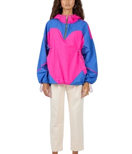 Chaqueta Cortavientos Impermeable con Logotipo Personalizado para Mujer, Transpirable, con Capucha, Talla Grande, Chaqueta Cortavientos de Nailon para Exteriores - Product Image 3