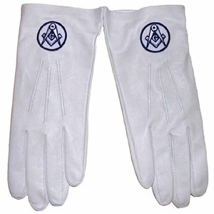 Guantes Masónicos del Arco Real 100% Algodón con Bordado (2 Pares) - Product Image 6