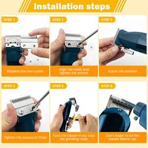 Lames de rechange en acier inoxydable de précision pour tondeuse à cheveux, usage professionnel, lot de 2, compatibles avec les tondeuses à cheveux domestiques - Product Image 3