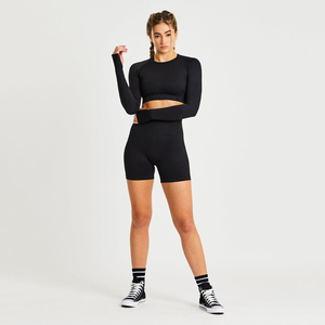 Shorts pour femmes 2025, taille haute, shorts de sport pour le yoga, leggings sans couture, leggings serrés, fessier galbé, pantalon de sport pour la course à pied, le yoga, vêtements de sport actifs - Product Image 2