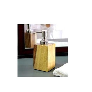 Bouteille de pompe à lotion en bois avec différents actionneurs distributeur de lotion en bambou et utilisation à la main - Product Image 2