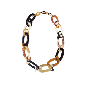 Collar de cuerno de buey de estilo clásico hecho a mano, joyería de cuerno de búfalo para amantes al aire libre totalmente personalizada con perla de imitación estilo rústico - Product Image 4