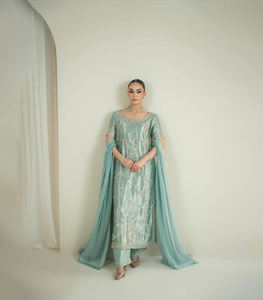 Salwar Kameez para Mujer, Estilo Indio Pakistaní, Ropa Étnica para Fiestas, Verano, Corte Ajustado, Reversible, Disponible al por Mayor - Product Image 1