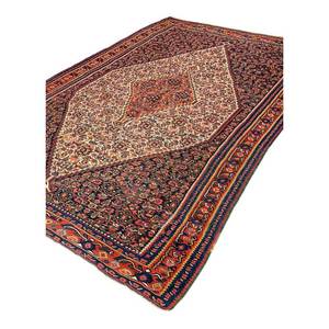 Alfombra Rectangular Grande de Lana y Yute Hecha a Mano Aalam Azul, 9x12, con Patrón de Medallón para el Hogar, Pasillo, Entrada, Modelo Paem-858 - Product Image 2