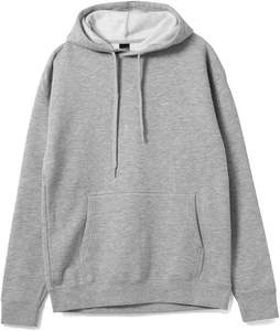 Sweat à capuche surdimensionné à manches longues pour hommes 100% coton confortable pull avec motif brodé et poches pour l'hiver - Product Image 1
