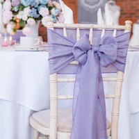 Couverture de chaise personnalisée ceinture lieu de mariage événement Chiavari chaise décor rustique lin ceinture arc