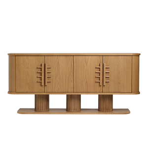 Buffet élégant en bois avec quatre portes, rangement intérieur spacieux pour le salon et la salle à manger - Product Image 1
