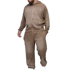 Sweat-shirts et survêtements de sport en molleton français lourd, surdimensionnés, délavés à l'acide, effet délavé au soleil, streetwear, nouveaux vêtements de sport, personnalisés - Product Image 1