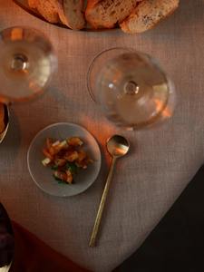 Modern Round Golden Stainless Steel <b>Spoon</b> With Long Handle For Dining Table Kitchen Serving Desserts And <b>Soups</b> - Product Image 5