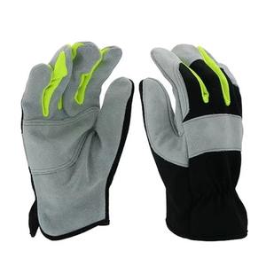 Guantes DE TRABAJO Rigger Guantes de seguridad de trabajo de cuero dividido de vaca Guantes de trabajo de goma con logotipo personalizado Guantes de trabajo de cuero de seguridad - Product Image 4