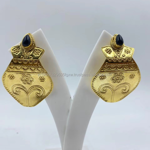 Pendientes chapados en oro de plata al mejor precio para mujer, clásicos, tradicionales, modernos, con perlas, para bodas, fiestas, Regalos perfectos - Product Image 1