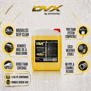 DVX V2 Real Brushless Car Wash Shampoo 5 Liter Concentrated Foamy Lemon Scented 1:60 Dilution Ratio 3 Year Expiration - Product Image 2