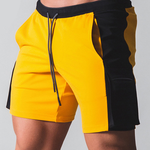 Shorts de sport personnalisés pour hommes 100 % coton, imprimé uni, style urbain, athlétique, fitness, séchage rapide, taille mi-haute avec cordon de serrage - Product Image 2