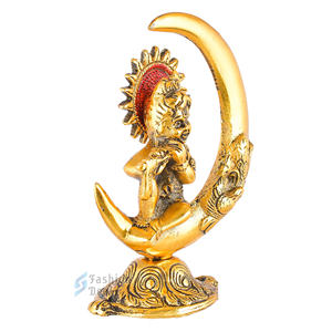 Laddu Gopal / Krishna Ji de Metal Chapado en Oro, Vajilla Moderna Religiosa con Técnica de Soldadura para Regalos y Decoración del Hogar - Product Image 3