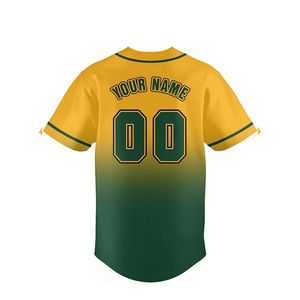 Vente chaude, maillot de baseball personnalisé 100% polyester, taille plus, design boutonné, respirant, chemise vierge - Product Image 3