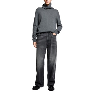 Jeans décontractés pour hommes en gros, taille plus, jambe droite, pantalon cargo en denim, coupe slim, pantalon long, délavage acide, à bon prix - Product Image 5