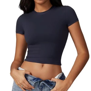 Camiseta sin Mangas Corta para Mujer, Diseño Floral sin Costuras, Secado Rápido, Transpirable, de Poliéster - Gran Oferta - Product Image 2
