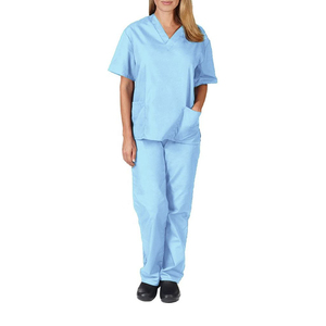 ชุดเครื่องแบบพยาบาลแขนสั้นชุดเครื่องแบบโรงพยาบาลผ้ายืดชุดเสื้อกางเกงสครับ - Product Image 5