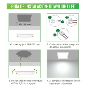 Plafonnier LED encastré carré 20W 1600lm - Product Image 2