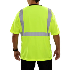 T-shirt de travail à manches courtes de sécurité réfléchissant en polyester de meilleure qualité Hi Viz Top pour la construction Caractéristique anti-poussière - Product Image 2