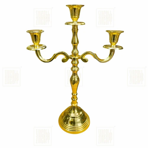 Élégant porte-bougie argenté à 5 bras avec bougies en spirale pour une touche classique. Disponible à prix de gros - Product Image 2