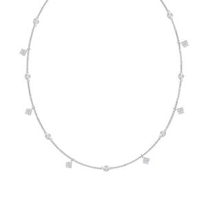 NOVAMART Fine Minimalist 925 Sterling Silver Daily Wear <b>Necklace</b> <b>Chain</b> with Crystals Wholesale Export - Product Image 1