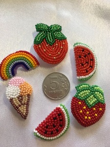 Collar Boho con Cuentas Bordadas de Perlas, Collar de Cuentas de Colores Arcoíris, Collar de Media Perla y Media Cadena, Collares de Moda de Cristal - Product Image 5