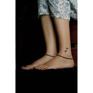 Tobillera de Plata 925 con Diseño de Ojo Turco y Cuentas, Bañada en Oro con Diamante Central, Ideal para Fiestas o Regalo - Product Image 3