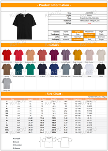 T-shirt pour homme à manches courtes, col rond, coupe classique, imprimé, tricoté, anti-rétrécissement, de haute qualité, 190g - Product Image 6