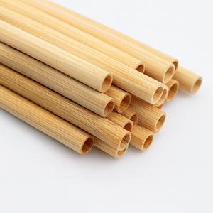 Échantillon gratuit de pailles à boire biodégradables en bambou, pailles jetables en bambou naturel - Product Image 3