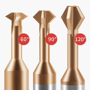 <span class=keywords><strong>4</strong></span>フルート固体カーバイドアップ & ダウン面取りエンドミル60 °/90 °/120 ° 両面CNCチャムファールータービット鋼用 - Product Image 4