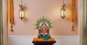 Statue d'idole Ganesha de style vintage Tenture murale en aluminium et laiton pour porte ou décoration murale Idée cadeau en métal - Product Image 6