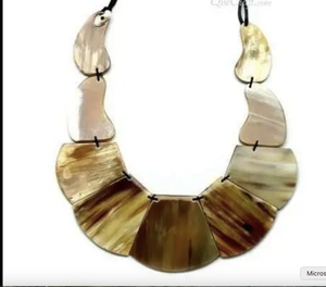 Collar con colgante de cuerno de búfalo natural para mujer, Gargantilla de media luna con cuerno de Color Natural, collares, joyería - Product Image 3