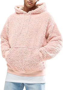 Suéter de gran tamaño de lana polar supercómodo para hombre, Sudadera con capucha de lana Sherpa y conjunto de Jogger, sudaderas con capucha unisex - Product Image 4