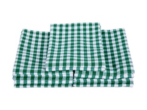 Serviette de cuisine à motif de rayures de golf 100% coton à séchage rapide et durable pour un usage domestique Techniques tissées à carreaux bleus - Product Image 3