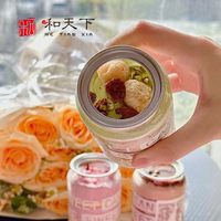 Vente en gros de canettes transparentes en PET de 250 ml avec logo personnalisé et 3 choix de couvercles pour l'emballage de jus, de sodas, de bubble tea, de gâteaux et de desserts