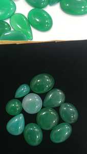 Gema Suelta Lisa de Ónice Verde Natural Estilo Clásico, Modelo H a GEMS 90, Forma Mixta para Joyería - Product Image 2