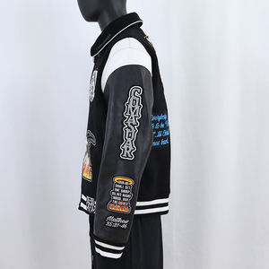 Veste universitaire en chenille brodée tendance personnalisée, streetwear, vente chaude, style cool, patchs en laine, vestes d'hiver pour hommes - Product Image 6