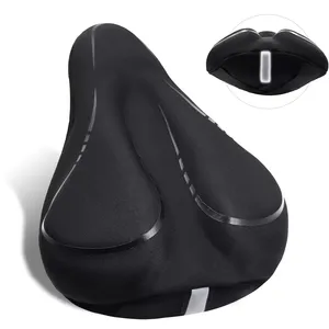 Hot Sale Soft Lager Wide Thickened Bicycle Seat Cover 3D Silicone MTB Bike Seat Cover