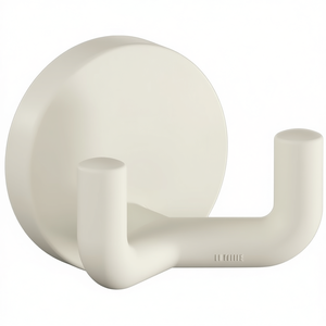 HEWI 477.90B025 Double <b>Hook</b> 43.5mm Polyamide 99 Pure White Matt 50mm Diameter Double Projection <b>Wall</b> <b>Hook</b> & Coat Rack - Product Image 3