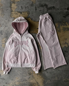 Manufacturer Custom Lightweight <b>Zip</b>-<b>Up</b> <b>Jacket</b> Pants Set for Sun Faded Tracksuits Unisex XL Size Training Custom Winter - Product Image 5