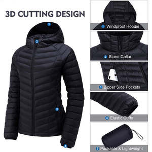 Chaquetas de Invierno para Hombre, Estilo Bomber, Cuello Alto, Cortavientos, con Capucha, Tejido Grueso de Lona, Personalizadas, al por Mayor, para Exteriores - Product Image 2