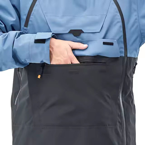 แจ็กเก็ตสำหรับผู้ชาย, กางเกงฮิปฮอปสีพื้นลำลองมีซิปปิดสำหรับเล่นสกีหิมะ - Product Image 6